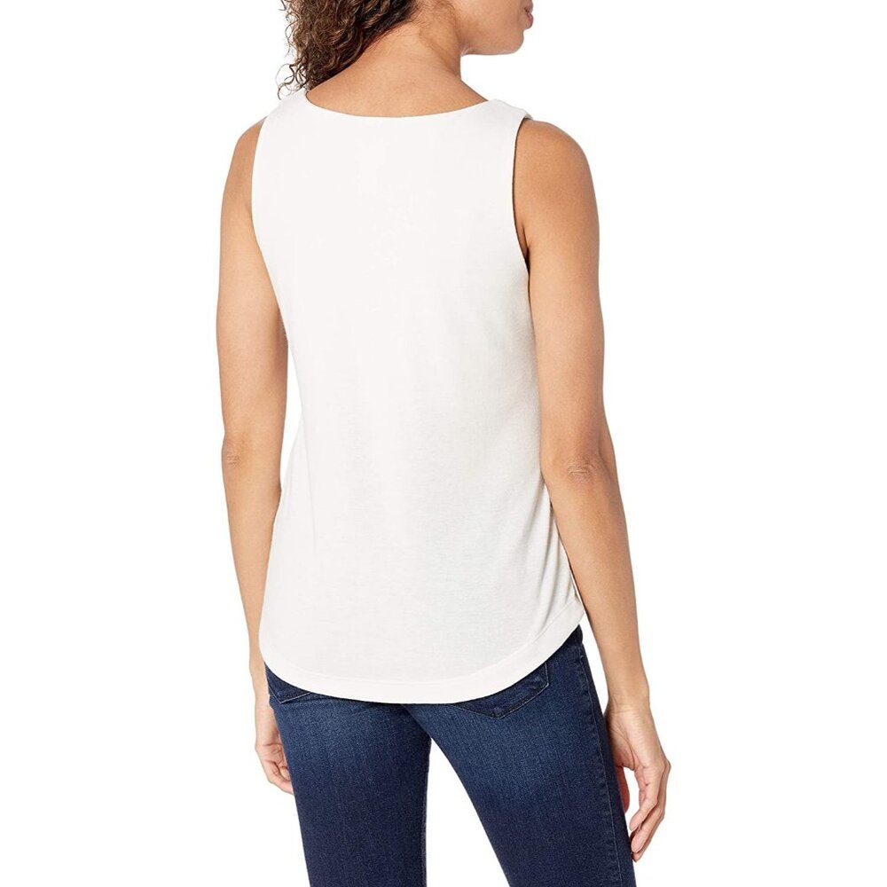 b new york Womens Recycled Tank Top X-Small Winter White Size XS - Picture 2 of 2